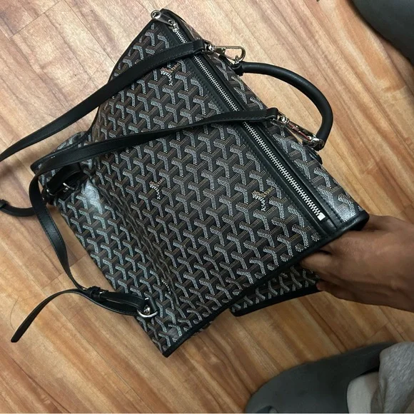 Stylish Black and Gray Tote Bag